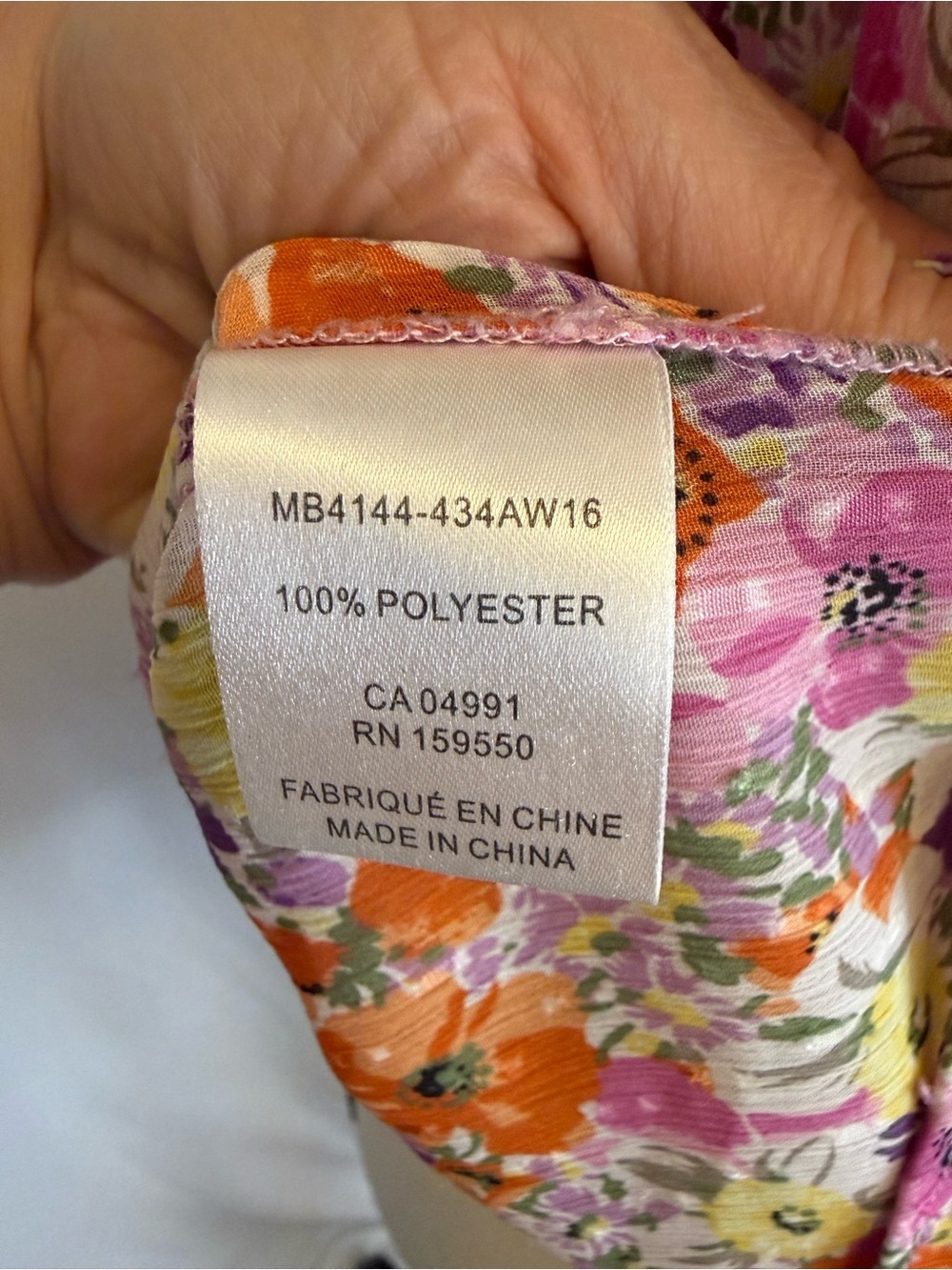 Maison d’Amelie Floral Smocked Blouse Sleeveless Clip Dot Top XS - Picture 6 of 10